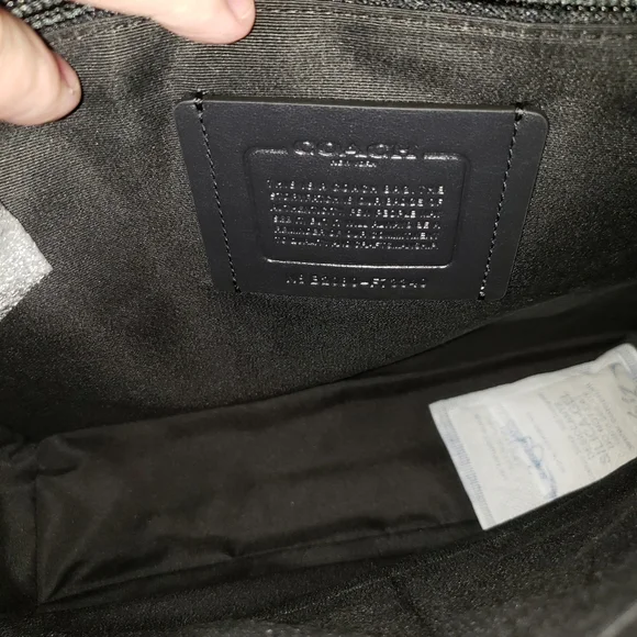 🖤Coach Black Leather Signature Messenger Bag - Picture 6 of 8